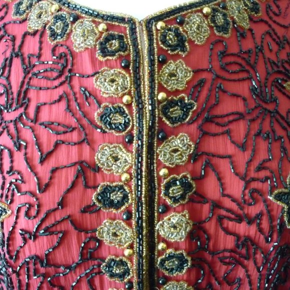 Papell Boutique Beaded Evening Jacket - Picture 8 of 10